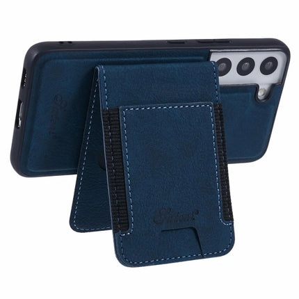 SUTENI H17 For Samsung Galaxy S22 5G Magnetic Case Card Slots Leather+TPU Kickstand Phone Cover