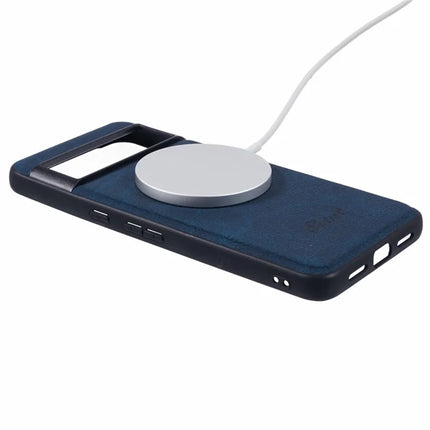 SUTENI H17 For Google Pixel 8 Pro Case Compatible with MagSafe Card Slots PU+TPU Kickstand Phone Cover