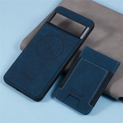 SUTENI H17 For Google Pixel 8 Pro Case Compatible with MagSafe Card Slots PU+TPU Kickstand Phone Cover