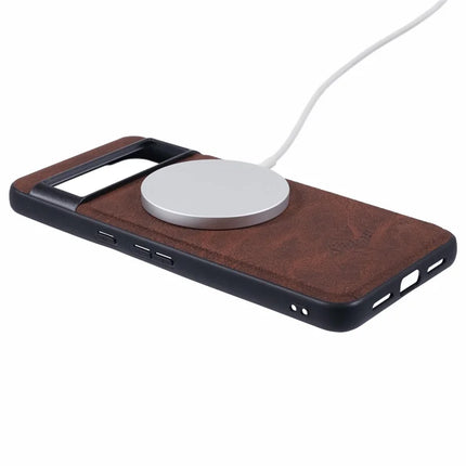 SUTENI H17 For Google Pixel 8 Pro Case Compatible with MagSafe Card Slots PU+TPU Kickstand Phone Cover