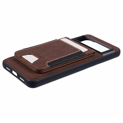 SUTENI H17 For Google Pixel 8 Pro Case Compatible with MagSafe Card Slots PU+TPU Kickstand Phone Cover