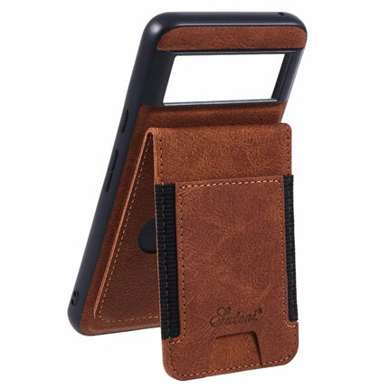SUTENI H17 For Google Pixel 8 Case Compatible with MagSafe Card Slots PU+TPU Kickstand Phone Cover