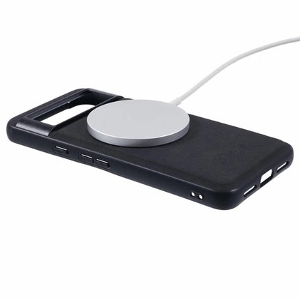 SUTENI H17 For Google Pixel 8 Case Compatible with MagSafe Card Slots PU+TPU Kickstand Phone Cover