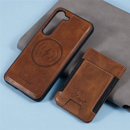 SUTENI H17 For Samsung Galaxy S23 Case Compatible with MagSafe Card Holder Kickstand Phone Cover