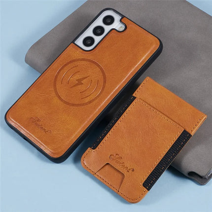 SUTENI H17 For Samsung Galaxy S22 5G Case Compatible with MagSafe Card Holder Kickstand Phone Cover