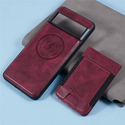 SUTENI H17 For Google Pixel 8 Pro Case Compatible with MagSafe Card Holder Kickstand Phone Cover