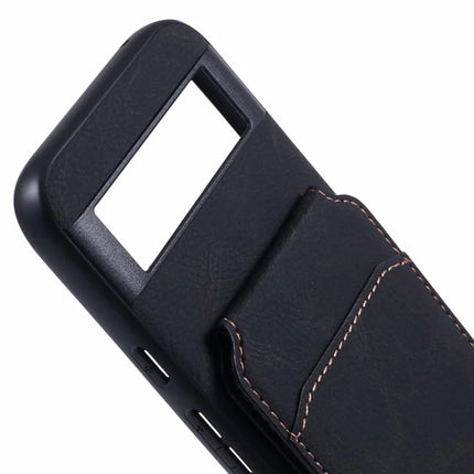 SUTENI H02 For Google Pixel 8a Case Card Slots Kickstand Litchi Texture Leather+TPU Cover