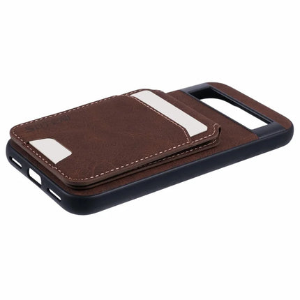 SUTENI H02 For Google Pixel 8a Case Card Slots Kickstand Litchi Texture Leather+TPU Cover