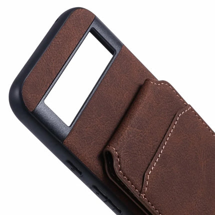 SUTENI H02 For Google Pixel 8a Case Card Slots Kickstand Litchi Texture Leather+TPU Cover
