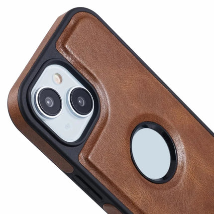 SUTENI G2 For iPhone 14 Magnetic Case Leather Phone Back Cover Waxy Texture Kickstand