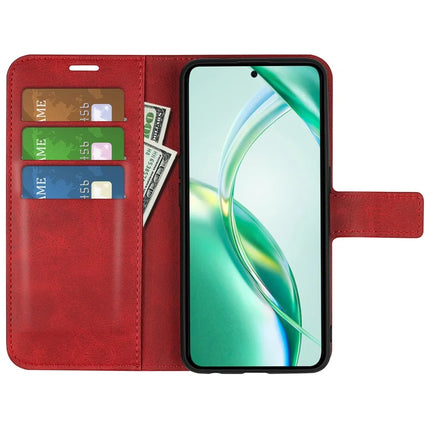 For Honor 200 Smart 5G / X7c 4G Stand Case Anti-Scratch Calf Texture Leather Phone Cover