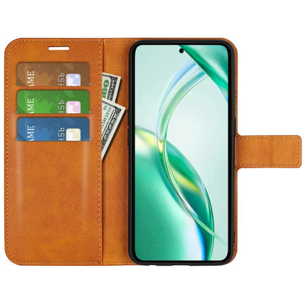 For Honor 200 Smart 5G / X7c 4G Stand Case Anti-Scratch Calf Texture Leather Phone Cover