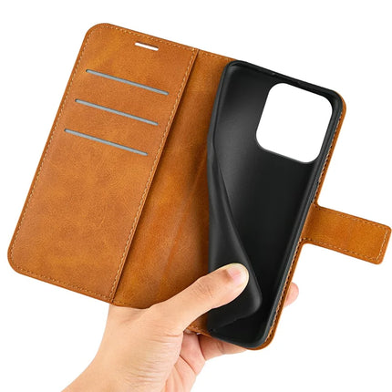 For Honor 200 Smart 5G / X7c 4G Stand Case Anti-Scratch Calf Texture Leather Phone Cover
