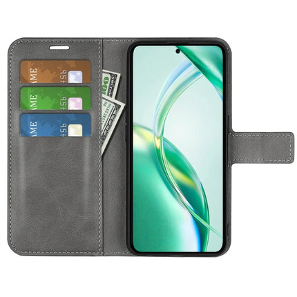 For Honor 200 Smart 5G / X7c 4G Stand Case Anti-Scratch Calf Texture Leather Phone Cover