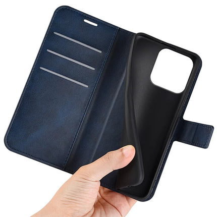 For Honor 200 Smart 5G / X7c 4G Stand Case Anti-Scratch Calf Texture Leather Phone Cover