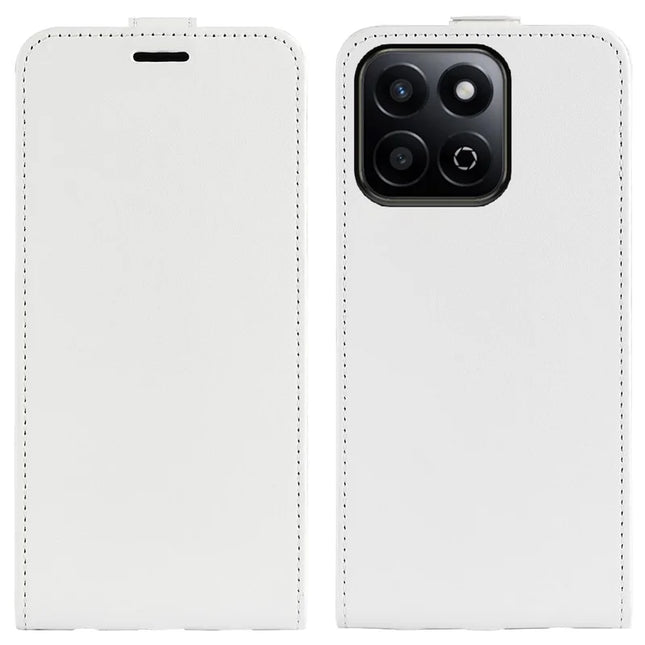 For Honor 200 Smart 5G / X7c 4G Case with Card Slots Vertical Flip Leather Phone Cover - White