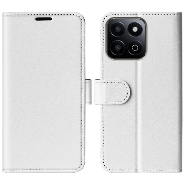 For Honor 200 Smart 5G / X7c 4G Wallet Case Crazy Horse Texture Stand Leather Phone Cover - White