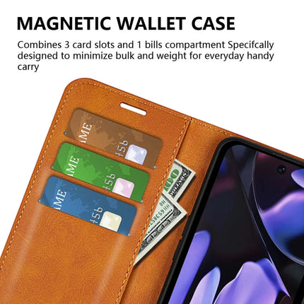 For Google Pixel 9a Stand Case Anti-Scratch Calf Texture Leather Phone Cover