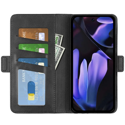 For Google Pixel 9a Stand Case Calf Texture Leather Wallet Phone Cover