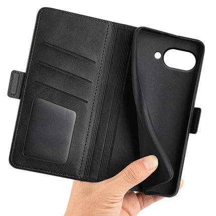For Google Pixel 9a Stand Case Calf Texture Leather Wallet Phone Cover