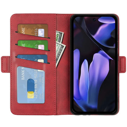 For Google Pixel 9a Stand Case Calf Texture Leather Wallet Phone Cover