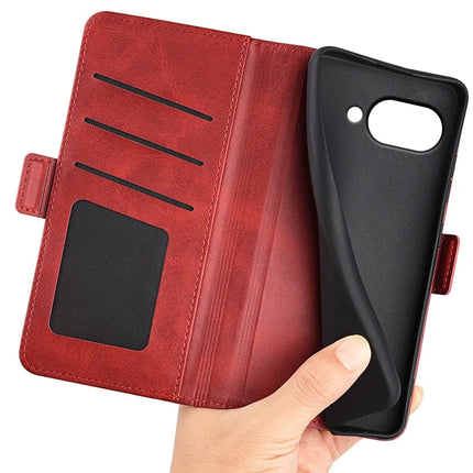 For Google Pixel 9a Stand Case Calf Texture Leather Wallet Phone Cover