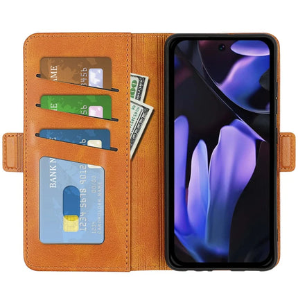 For Google Pixel 9a Stand Case Calf Texture Leather Wallet Phone Cover