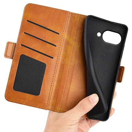 For Google Pixel 9a Stand Case Calf Texture Leather Wallet Phone Cover