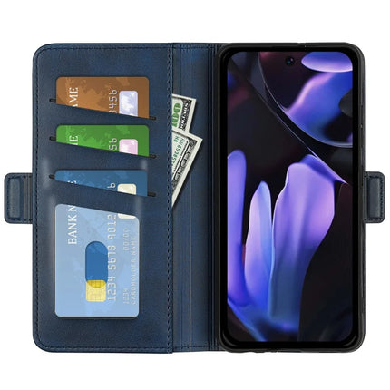 For Google Pixel 9a Stand Case Calf Texture Leather Wallet Phone Cover