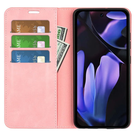 For Google Pixel 9a Case Skin-Touch Leather Wallet Phone Cover