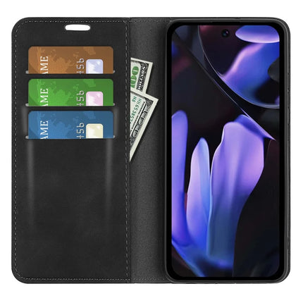 For Google Pixel 9a Case Skin-Touch Leather Wallet Phone Cover