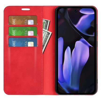 For Google Pixel 9a Case Skin-Touch Leather Wallet Phone Cover