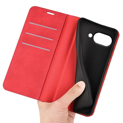 For Google Pixel 9a Case Skin-Touch Leather Wallet Phone Cover