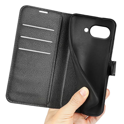 For Google Pixel 9a Case Litchi Texture Shockproof Leather Wallet Phone Cover