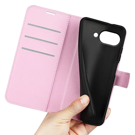 For Google Pixel 9a Case Litchi Texture Shockproof Leather Wallet Phone Cover
