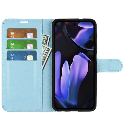 For Google Pixel 9a Case Litchi Texture Shockproof Leather Wallet Phone Cover