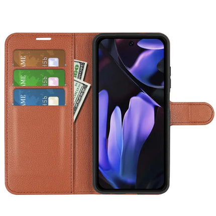 For Google Pixel 9a Case Litchi Texture Shockproof Leather Wallet Phone Cover