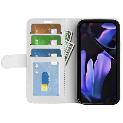 For Google Pixel 9a Wallet Case Crazy Horse Texture Stand Leather Phone Cover