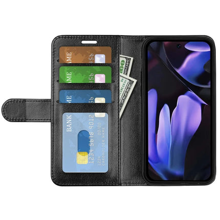 For Google Pixel 9a Wallet Case Crazy Horse Texture Stand Leather Phone Cover