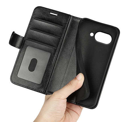 For Google Pixel 9a Wallet Case Crazy Horse Texture Stand Leather Phone Cover