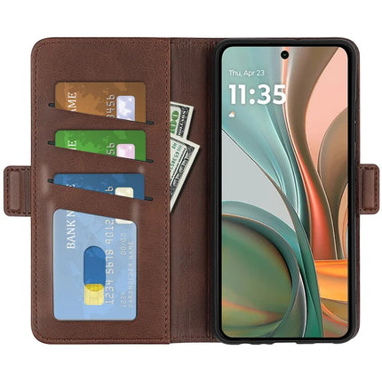 For Motorola Moto G75 5G Stand Case Calf Texture Leather Wallet Phone Cover
