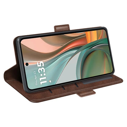 For Motorola Moto G75 5G Stand Case Calf Texture Leather Wallet Phone Cover