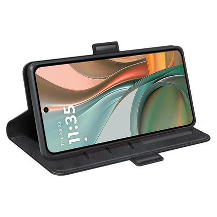 For Motorola Moto G75 5G Stand Case Calf Texture Leather Wallet Phone Cover