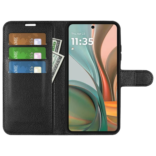 For Motorola Moto G75 5G Case Litchi Texture Shockproof Leather Wallet Phone Cover