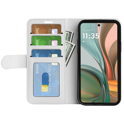 For Motorola Moto G75 5G Wallet Case Crazy Horse Texture Stand Leather Phone Cover