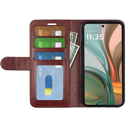 For Motorola Moto G75 5G Wallet Case Crazy Horse Texture Stand Leather Phone Cover