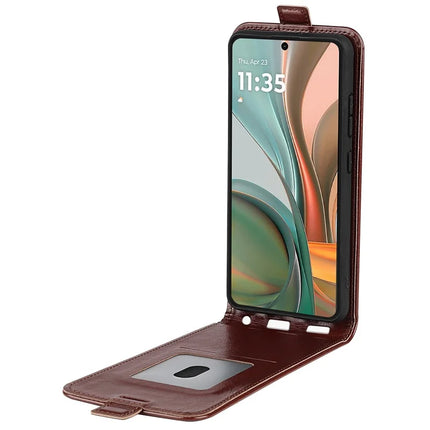 For Motorola Moto G75 5G Case with Card Slots Vertical Flip Leather Phone Cover