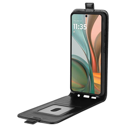 For Motorola Moto G75 5G Case with Card Slots Vertical Flip Leather Phone Cover