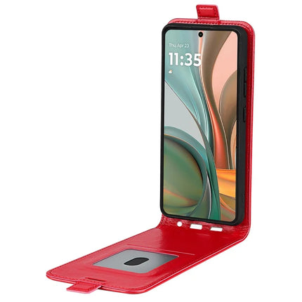 For Motorola Moto G75 5G Case with Card Slots Vertical Flip Leather Phone Cover