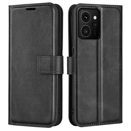 For HMD Skyline Stand Case Anti-Scratch Calf Texture Leather Phone Cover - Black